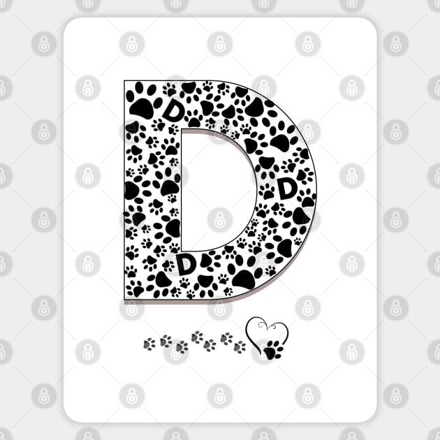 Made of paw print D letter Sticker by GULSENGUNEL